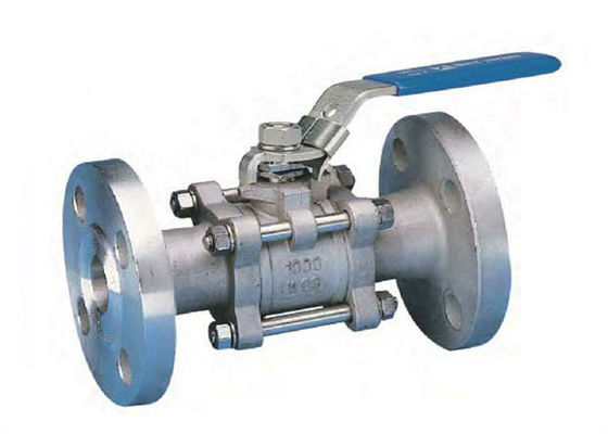 3 PCによってフランジを付けたようになる終わりのステンレス鋼の通された球弁のバネ付きの球弁