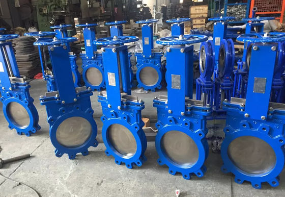 二重フランジ水ゲート弁の手動のステンレス鋼のナイフのゲート弁